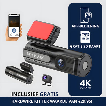DriveShield Dashcam Pro 4K | Voor & achter