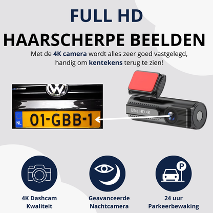 DriveShield Dashcam Pro 4K | Voor & achter
