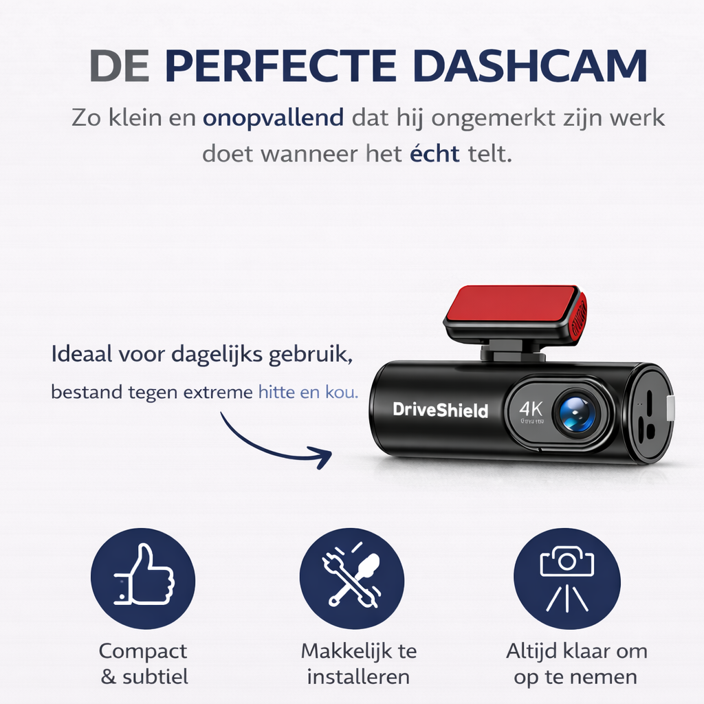 DriveShield Dashcam Pro 4K | Voor & achter